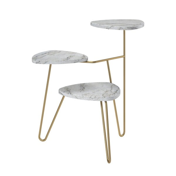 Stojan na květiny v bílo-zlaté barvě Novogratz Athena-image-2