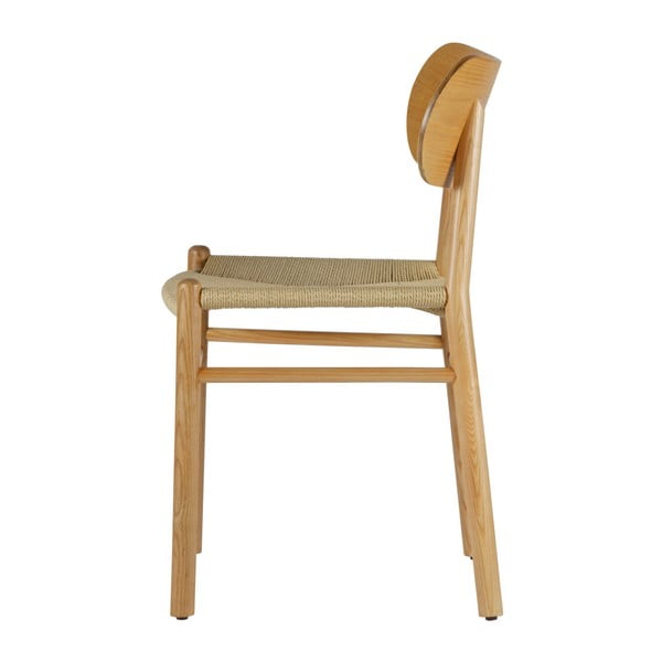 Přírodní jídelní židle z gumovníkového dřeva s ratanovým sedákem BePureHome Jointly-image-4