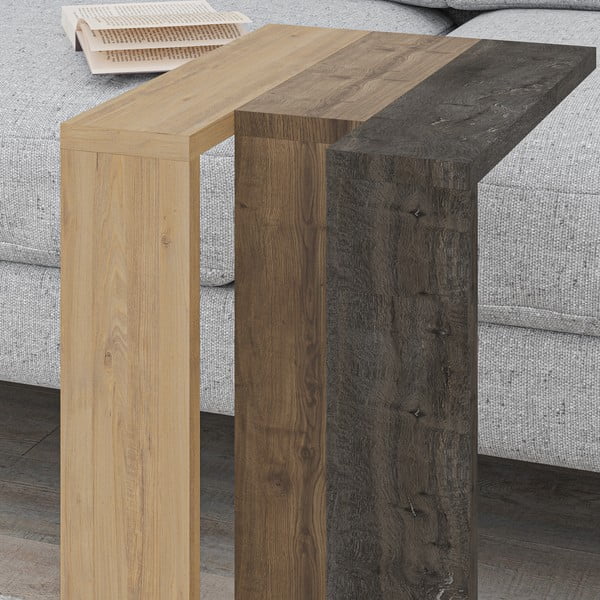 Odkládací stolek v dekoru dubu 40x30 cm Macha – Marckeric-image-1