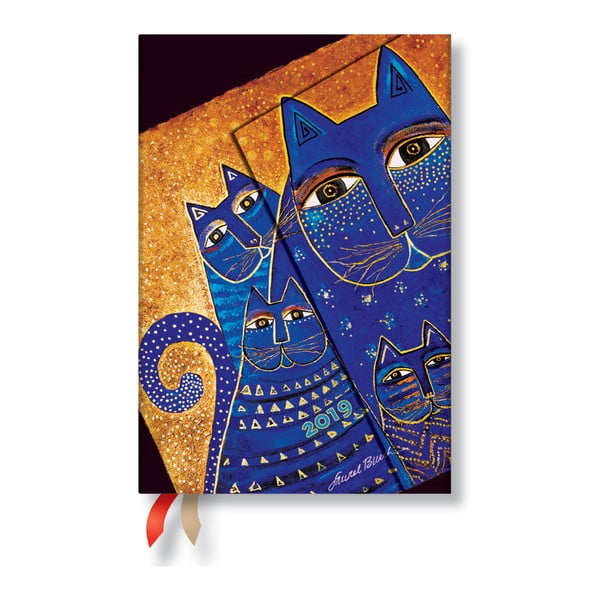 Diář na rok 2019 Paperblanks Mediterranean Cats Verso, 160 stran