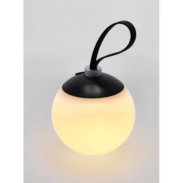 Černá hliníková LED stmívatelná stolní lampa s plastovým stínidlem (výška 40,5 cm) Balmony – Bizzotto-image-2