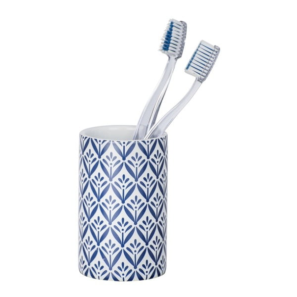 Modrý keramický kelímek na kartáčky Wenko Lorca-image-1