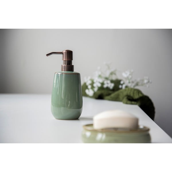 Zelený keramický dávkovač mýdla Wenko Sirmione-image-2