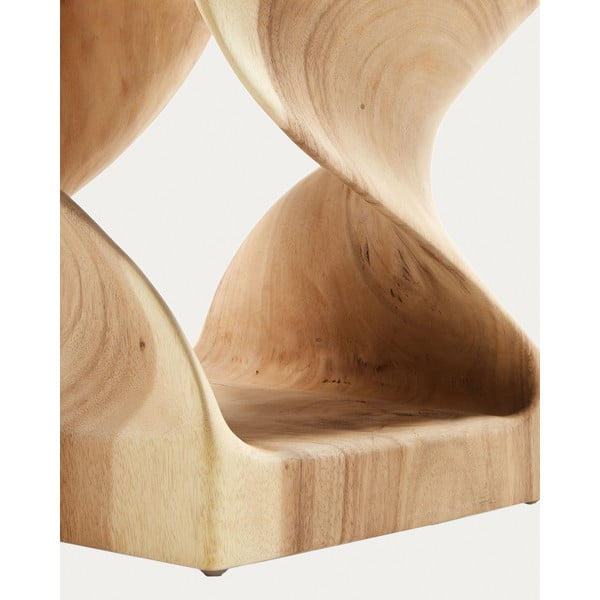 Odkládací stolek z masivu munggur 30x30 cm Hakon – Kave Home-image-2