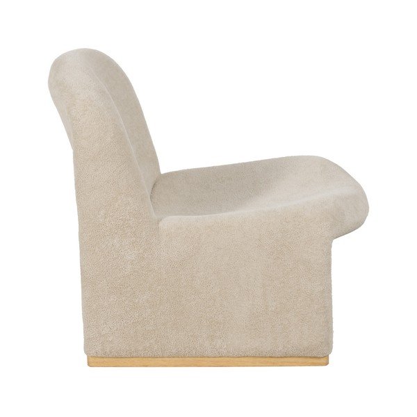 Béžové křeslo z textilie bouclé – Ixia-image-3