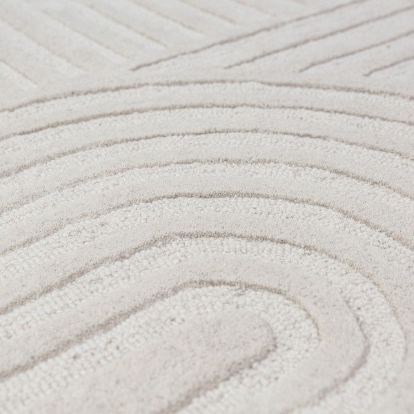 Slonovinový ručně tkaný vlněný běhoun 60x230 cm Zen Garden – Flair Rugs-image-2