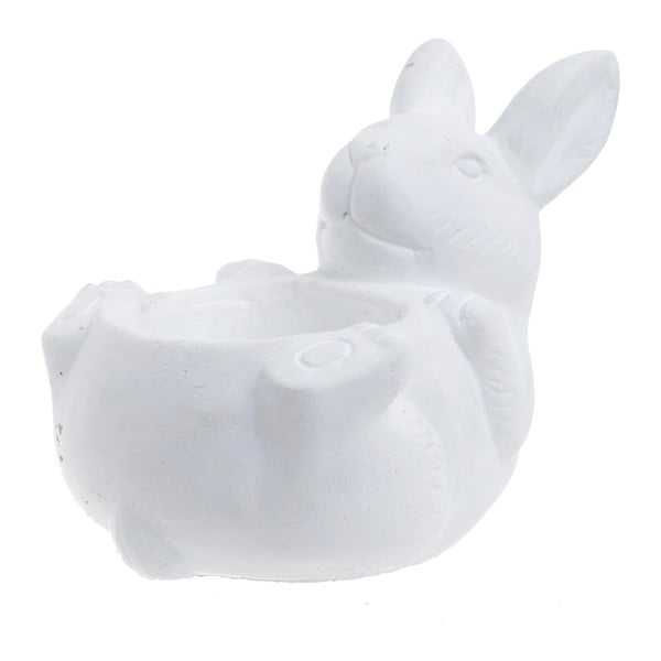 Bílý betonový květináč InArt Bunny
