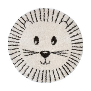 Dětský bílo-černý koberec Zala Living Design Lion Thal, ø 160 cm