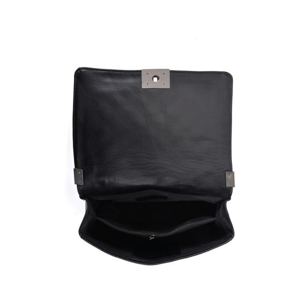 Černá kožená kabelka Anna Luchini Masika-image-4