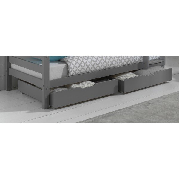 Šedé šuplíky pod dětskou postel 2 ks PINO – Vipack-image-1