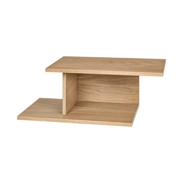 Závěsný/s poličkami noční stolek v dekoru dubu v přírodní barvě Tann – noo.ma