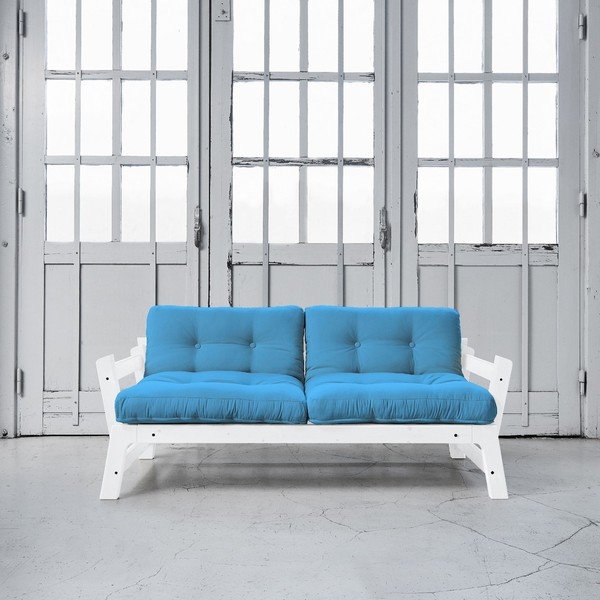Rozkládací pohovka Karup Step White/Horizon Blue-image-1