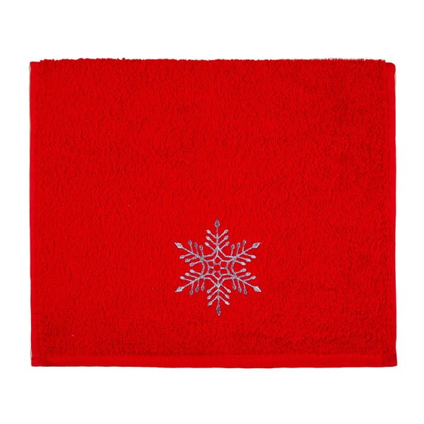 Osuška Christmas Snowflake Red, 30 x 50 cm