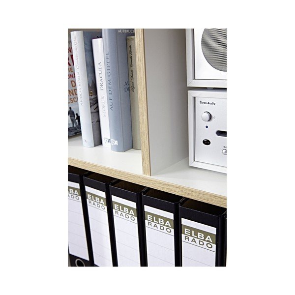 Bílá knihovna v dekoru dubu 120x91 cm Oslo - Germania-image-1