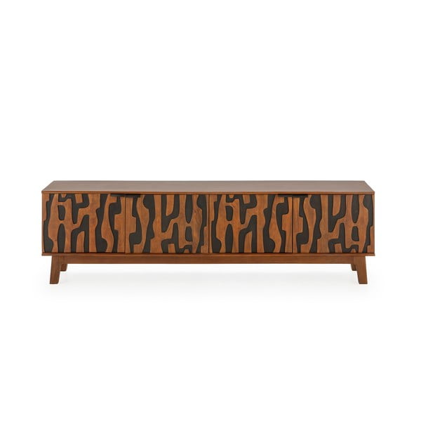 Hnědý TV stolek 180x50 cm Kantu – Marckeric