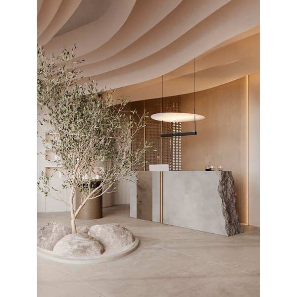 Bílé/matně černé hliníkové LED stmívatelné závěsné svítidlo ø 60 cm Diona – Nova Luce-image-1