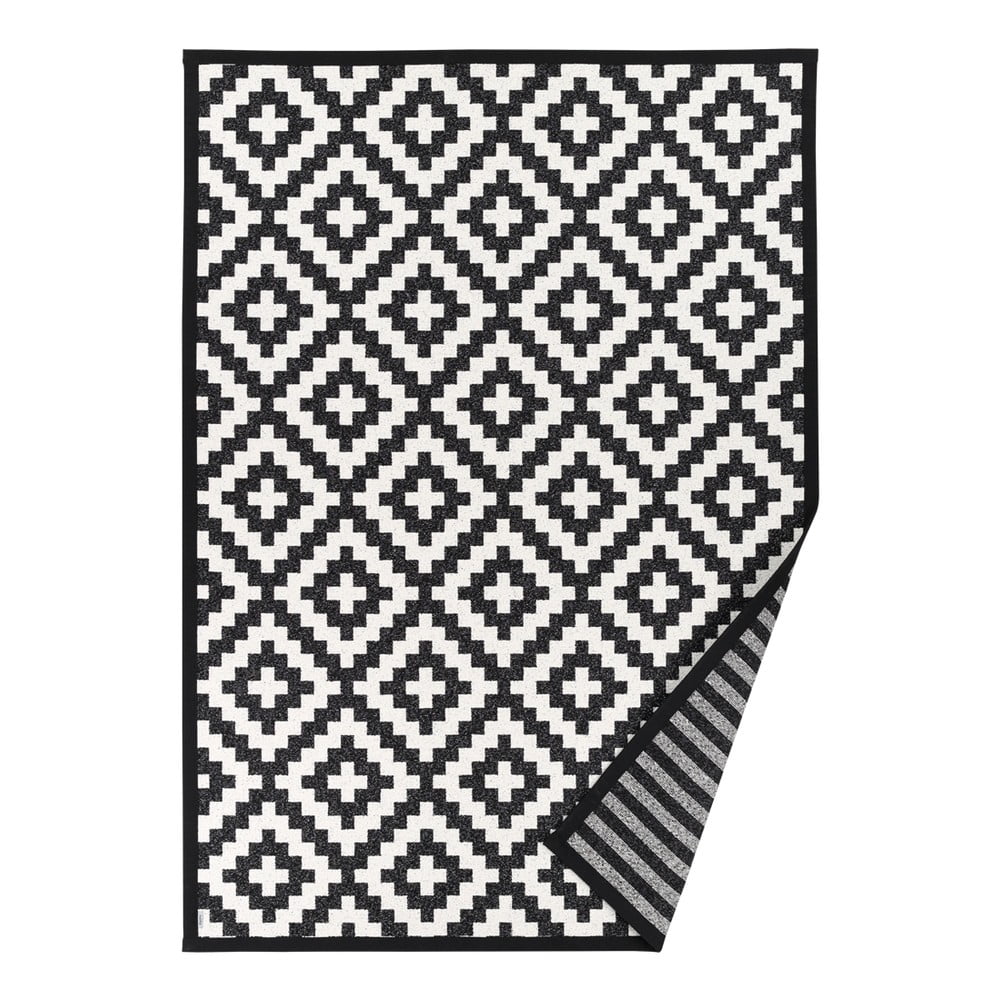Černo-bílý oboustranný koberec Narma Viki Black, 100 x 160 cm