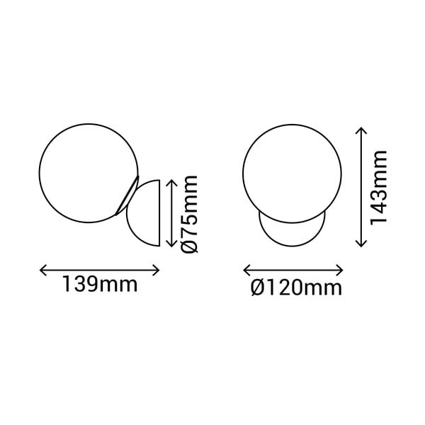 Nástěnné svítidlo SULION Bola, ø 12 cm-image-4