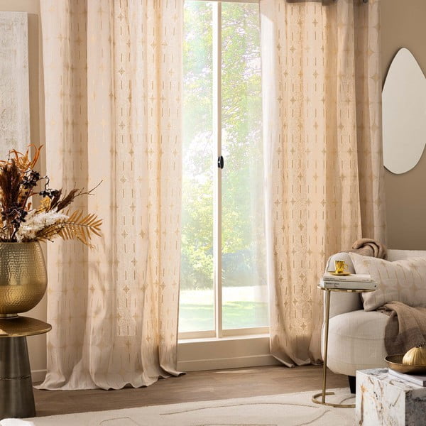 Béžový závěs 140x240 cm Ondine – douceur d'intérieur-image-3