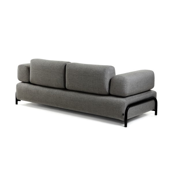 Tmavě šedá pohovka s područkami Kave Home Compo-image-4