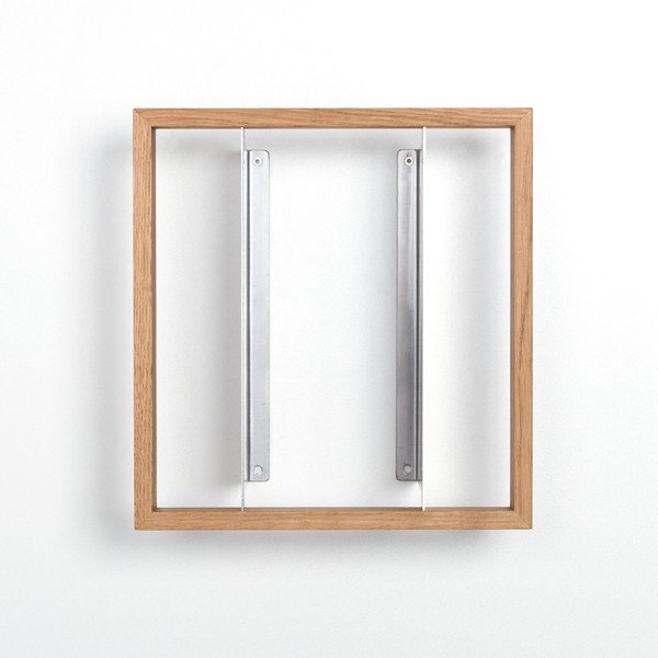 Knižní police z dubového dřeva das kleine b b7, výška 34 cm-image-3