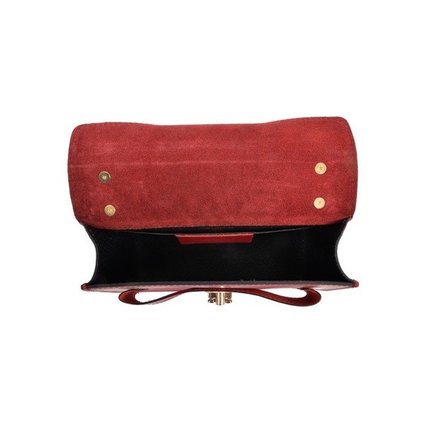 Červená kožená kabelka Roberta M Ferra Rosso-image-2
