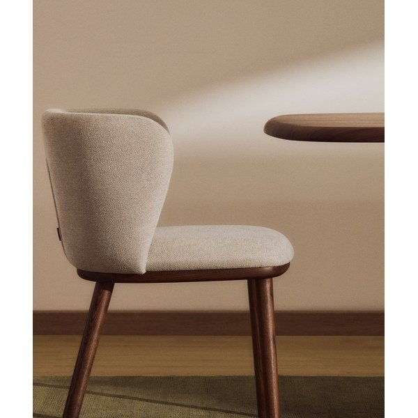 Béžové čalouněné jídelní křeslo Ciselia – Kave Home-image-2