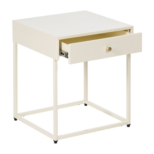 Krémový noční stolek Nara – Ixia-image-2