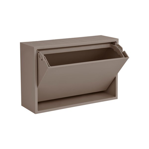 Světle hnědý nástěnný odpadkový koš z recyklovaného plastu Mini Box – ReCollector