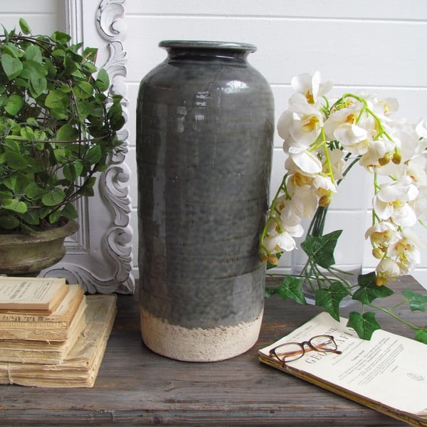 Váza Grey Antique Raw, 21x50 cm