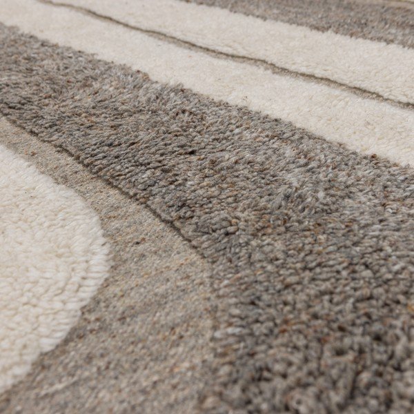 Šedý/béžový koberec s příměsí vlny 170x240 cm Moro – WOOOD-image-3