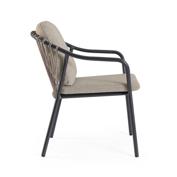 Světle hnědá kovová zahradní židle Edvige – Bizzotto-image-3