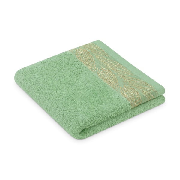Světle zelené froté bavlněné ručníky a osušky v sadě 2 ks Allium – Restilo-image-1