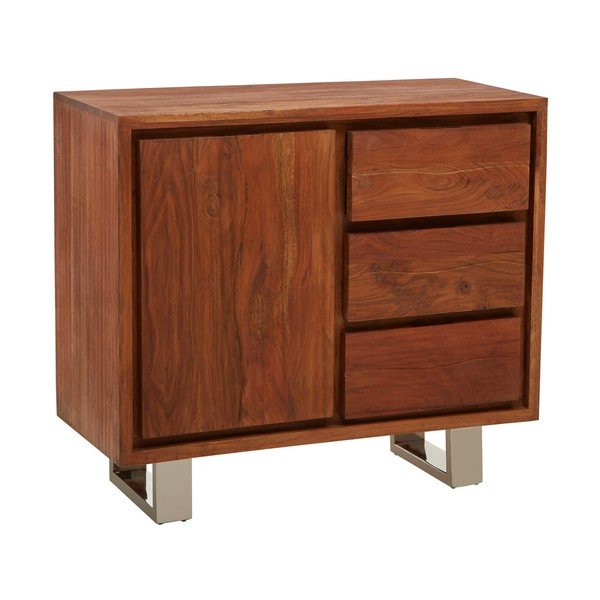 Komoda z masivu akácie v tmavě přírodní barvě 92x82x40 cm Simla – Premier Housewares