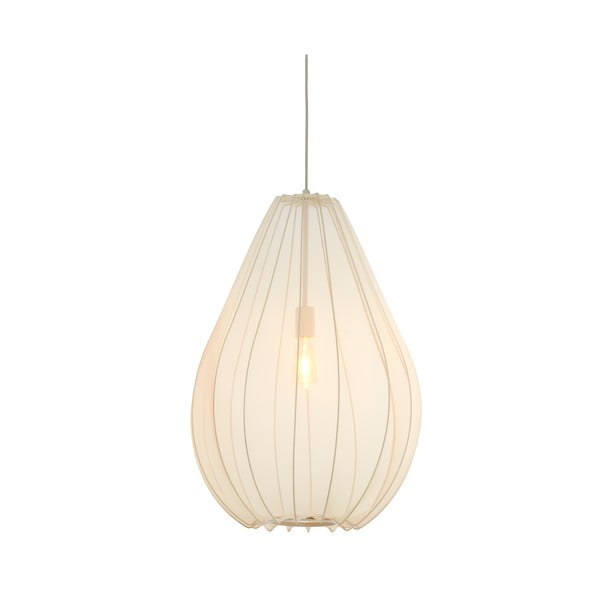Béžové závěsné svítidlo s textilním stínidlem ø 50 cm Itela – Light & Living