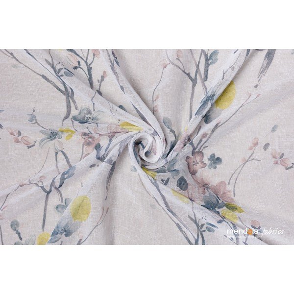 Šedo-bílá záclona 300x260 cm Olivia – Mendola Fabrics-image-1