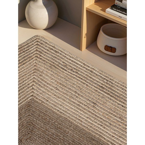 Oboustranný/ručně tkaný jutový koberec ve světle přírodní barvě/v tmavě přírodní barvě 120x170 cm Juno – Hanse Home-image-2