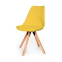 Sada 2 žlutých židlí s podnožím z bukového dřeva Bonami Essentials Gina