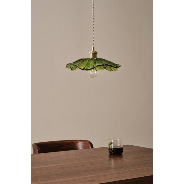 Zelené/ve zlaté barvě skleněné závěsné svítidlo ø 30 cm Nugget – Jotex-image-2