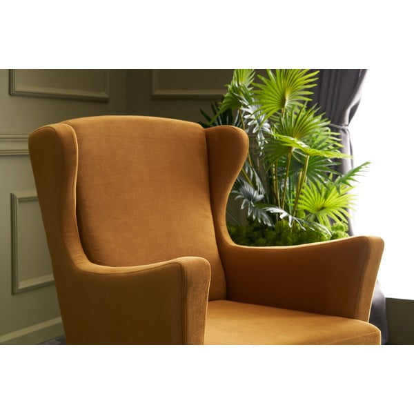 Žluté křeslo ušák Lola Brejer – Artie-image-4