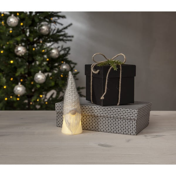 Bílo-šedá světelná dekorace s vánočním motivem ø 6,5 cm Joylight – Star Trading-image-2