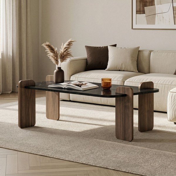 Černý konferenční stolek 60x120 cm Renard – Nordure-image-1