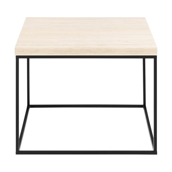 Béžový konferenční stolek s deskou v dekoru mramoru 60x60 cm Barossa – Actona-image-2