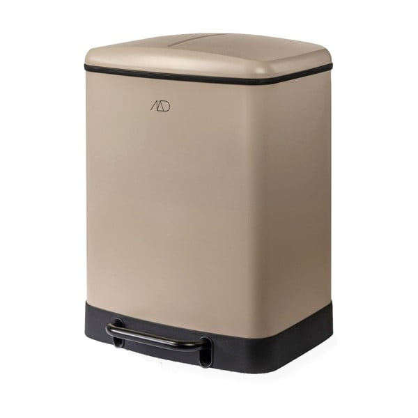 Béžový kovový pedálový odpadkový koš na tříděný odpad 24 l Wonda – Mette Ditmer Denmark