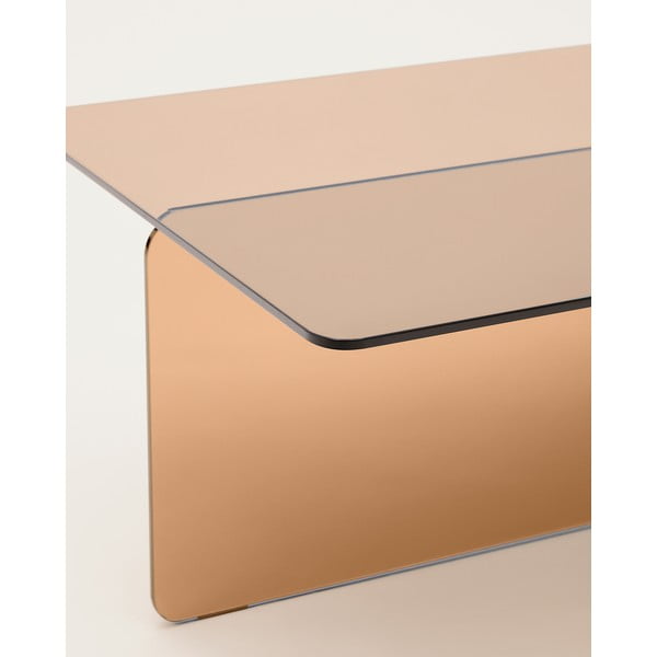 Hnědý skleněný konferenční stolek 60x120 cm Zaren – Kave Home-image-3