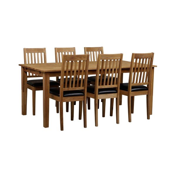 Jídelní stůl z masivního dubového dřeva Folke Finnus, 180 x 90 cm-image-1