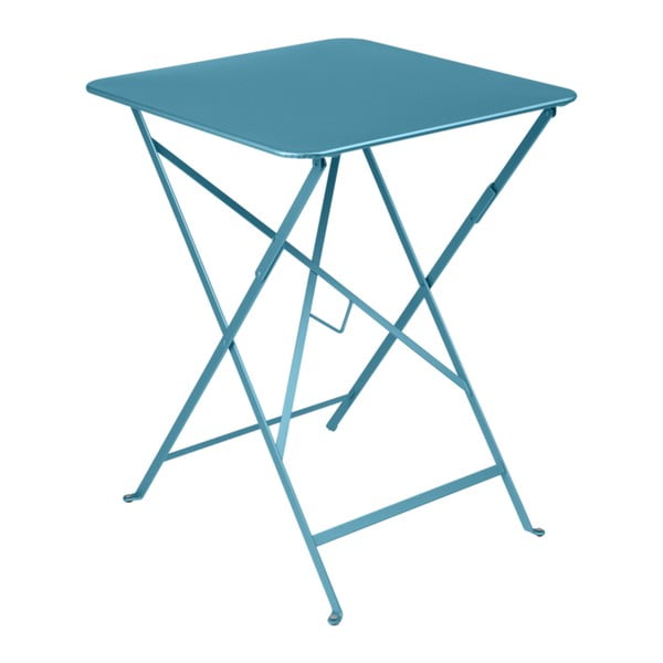Modrý zahradní stolek Fermob Bistro, 57 x 57 cm