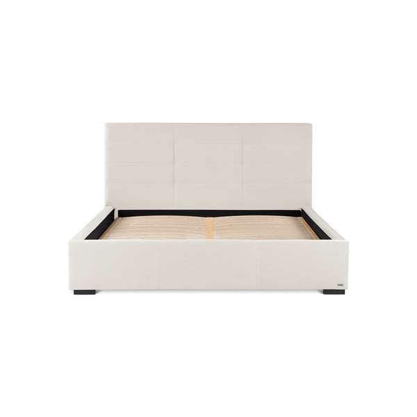 Krémově bílá dvoulůžková postel s úložným prostorem Guy Laroche Home Poesy, 180 x 200 cm