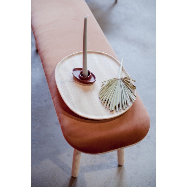 Oranžová sametová lavice EMKO Naïve, 100 cm-image-1