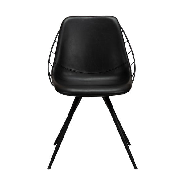 Černá jídelní židle z imitace kůže DAN-FORM Denmark Sway-image-1